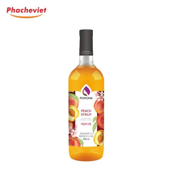 Syrup Pomona Đào 1L