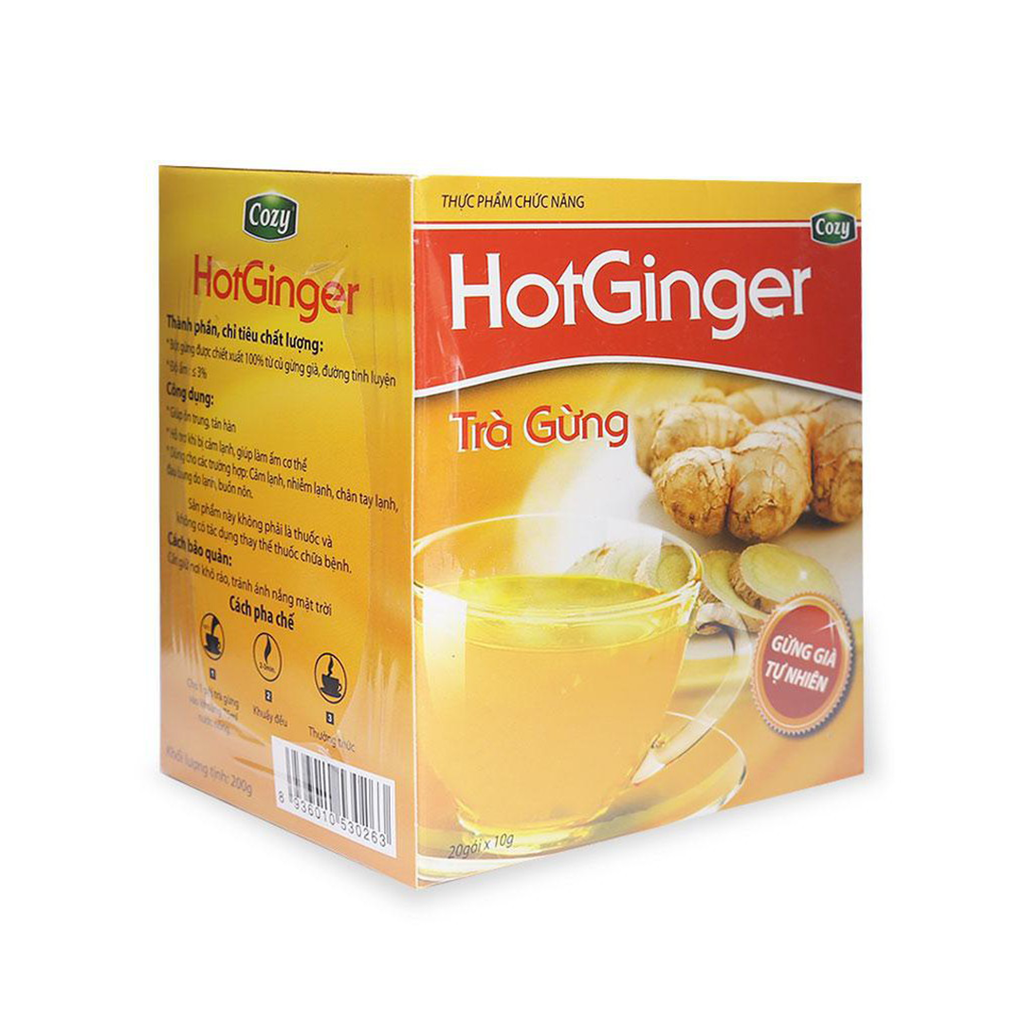Trà Cozy Ice Tea Hương Gừng Hotginger Hòa Tan 200gr