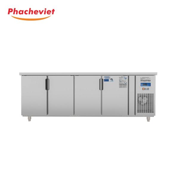 Tủ Bàn Mát Quạt Gió 4 Cánh Inox Unibar UB 4MI2275