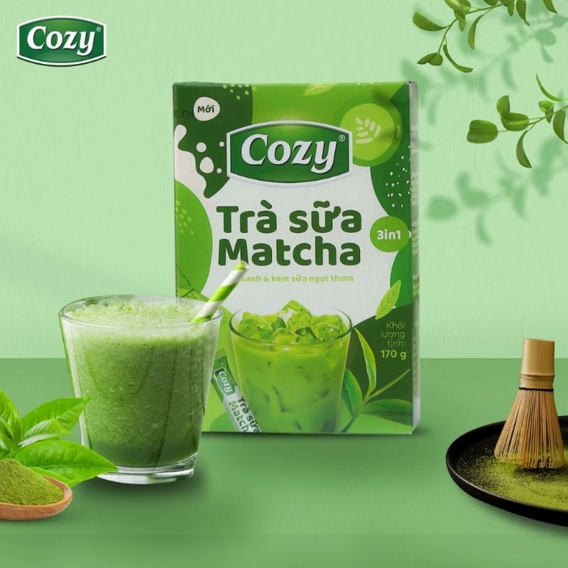 Cozy Trà Sữa Matcha -hộp 306gr (10 gói x 17g)