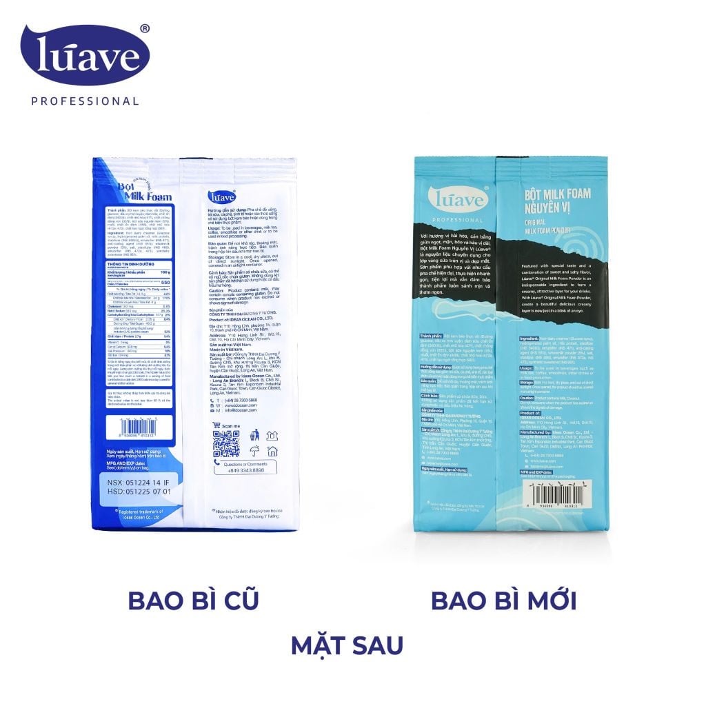 Bột Milk Foam Nguyên Vị Luave 500G