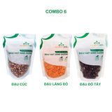  Combo 06 - Đậu lăng đỏ nguyên hạt & Đậu cúc & Đậu đỏ tây (mỗi túi 250g) 