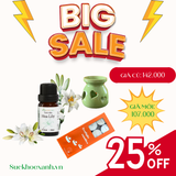  Combo Deal sốc Tinh dầu Hoa Lily 10ml + nến xông tinh dầu và đèn xông 