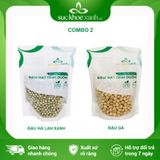  Combo 02 - Đậu gà & Đậu hà lan xanh nguyên hạt (mỗi túi 500g) 