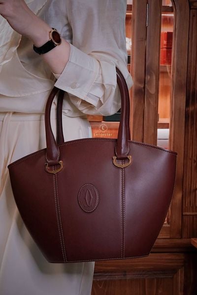  MUST DE CARTIER LEATHER TOTE HAND BAG 