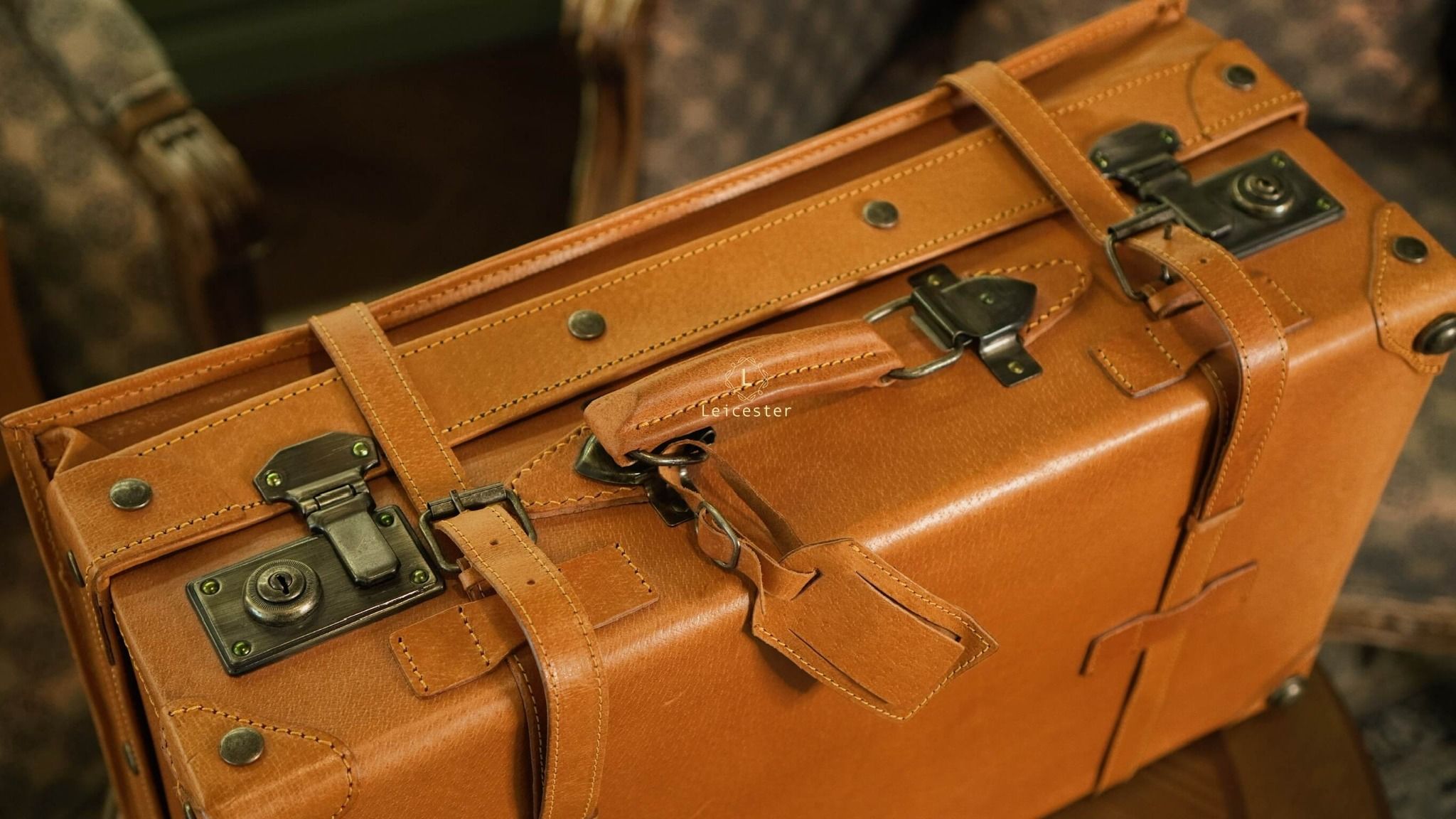 Vintage Suitcases Set Leicester