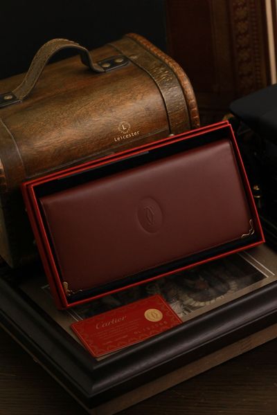  Cartier Leather Bifold Long Wallet 
