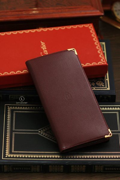  Cartier Leather Bifold Long Wallet 