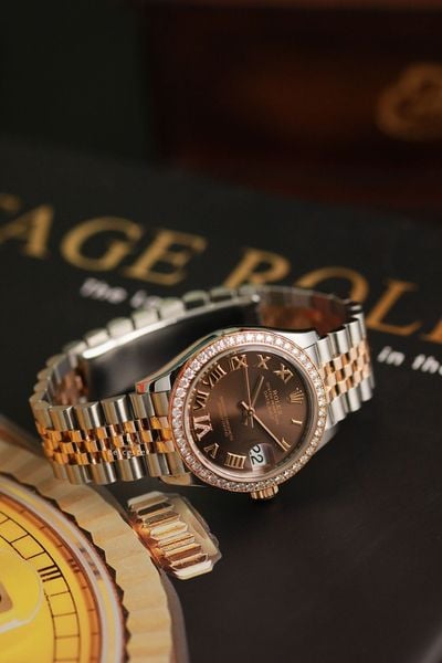  Rolex Date Just size 31 Rose Gold Diamond 
