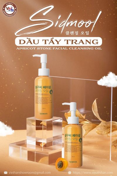  Dầu tẩy trang hạt mơ Sidmool Apricot Stone Facial Cleansing Oil 