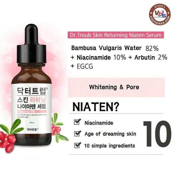  Tinh chất  làm sáng da chống lão hoá Sidmool  Dr.Troub Skin Returning Niaten Serum 