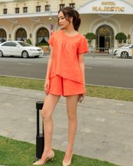 Set Baby Doll Cam - Vải linen, form regular fit - Thời Trang Kiu Boutique