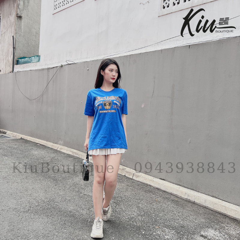Áo thun nam nữ tay lỡ form rộng in gấu