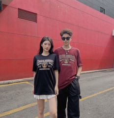 Áo thun nam nữ tay lỡ form rộng in gấu