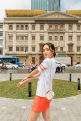 Áo thun nữ form rộng tay lỡ Antini - Saigon Still 300SG - Trắng