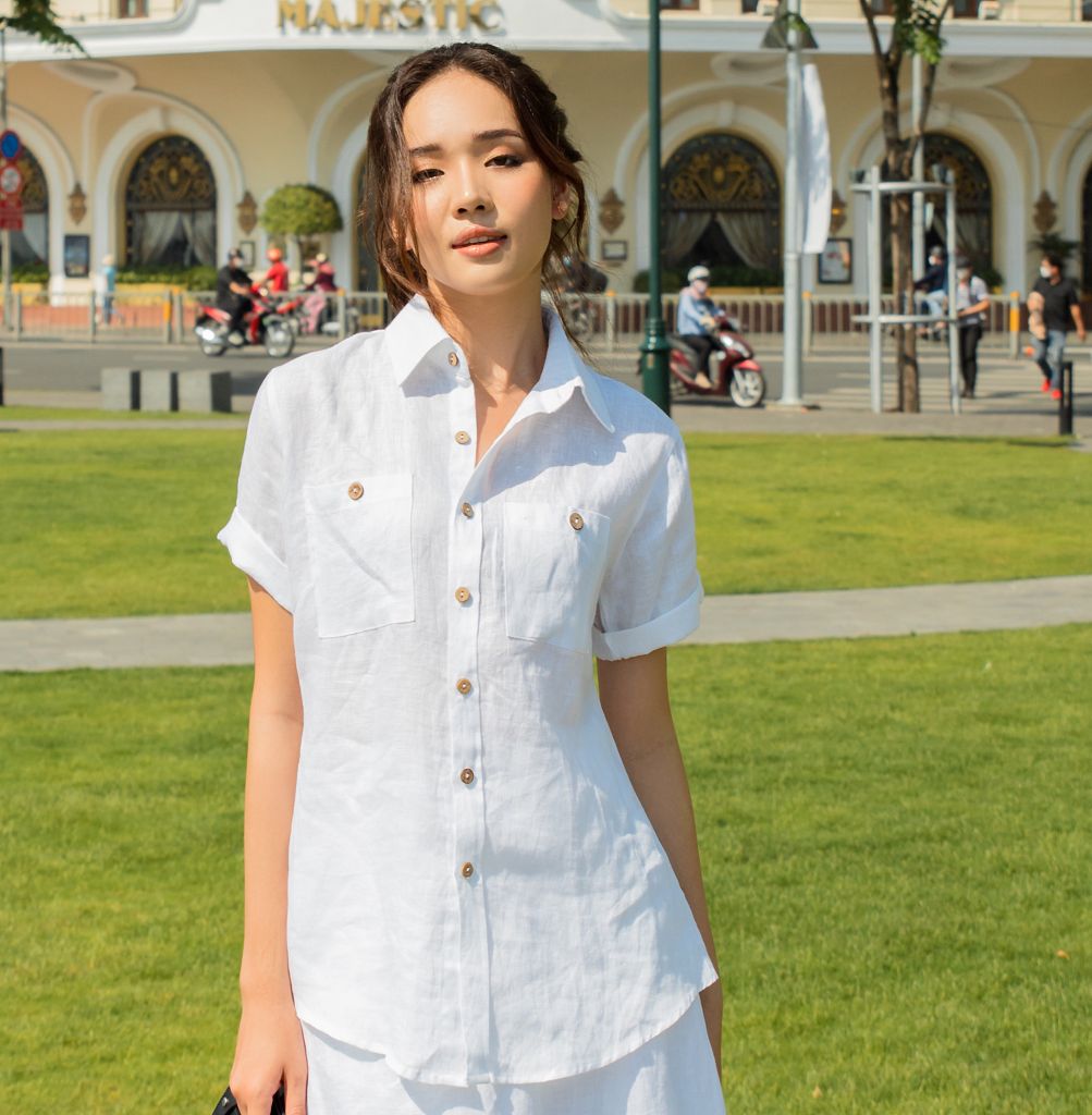 Áo Sơ Mi Tay Ngắn Công Sở Nữ