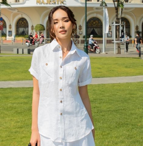 Áo Sơ Mi Tay Ngắn Công Sở Nữ