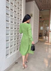Đầm sơ mi nút eo thời trang