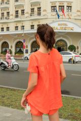 Set Baby Doll Cam - Vải linen, form regular fit - Thời Trang Kiu Boutique