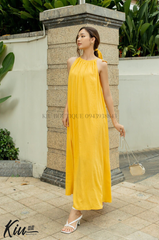 Đầm Yếm Vàng - Vải linen, form regular fit - Thời Trang Kiu Boutique