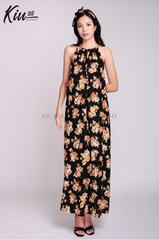 Đầm Yếm Đen - Vải linen, form regular fit - Thời Trang Kiu Boutique