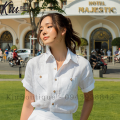 Áo Sơ Mi Tay Ngắn Công Sở Nữ