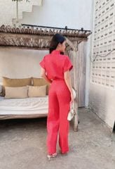 Set Sơ-mi tay liền quần ống suông