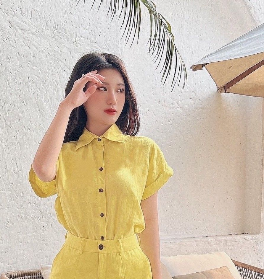 Áo Sơ Mi Công Sở Tay Ngắn Thời Trang Nữ