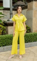 Set Sơ-mi tay liền quần ống suông