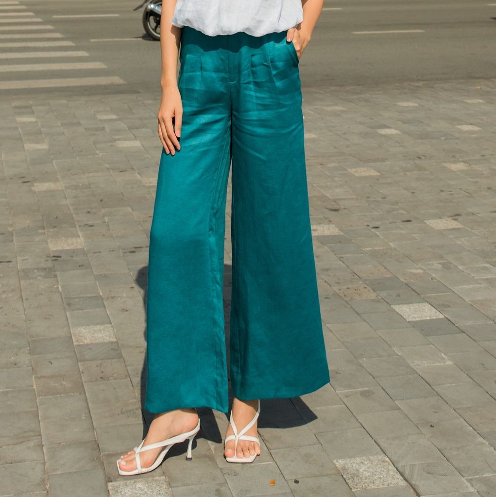 Quần Linen Sớ Xéo