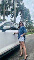 Áo thun tron thể thao form rộng tay lỡ cổ tròn  2 chiều - Xanh dương