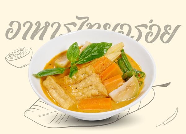  Cà ri xanh hoặc đỏ với rau củ 