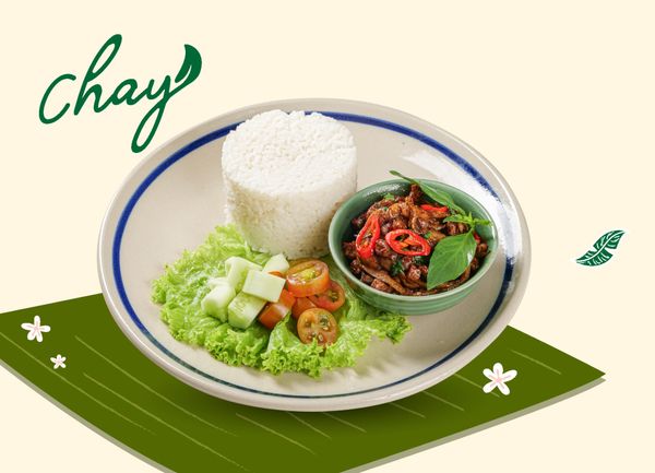  Cơm Nấm Xào Lá Quế 