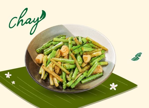  Măng Tây Xào Tỏi 