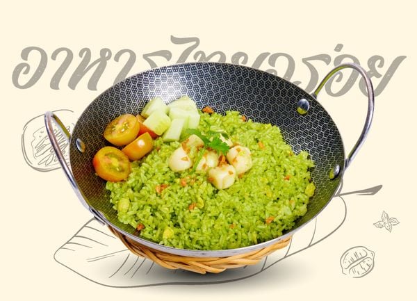  Cơm chiên sò điệp xanh 