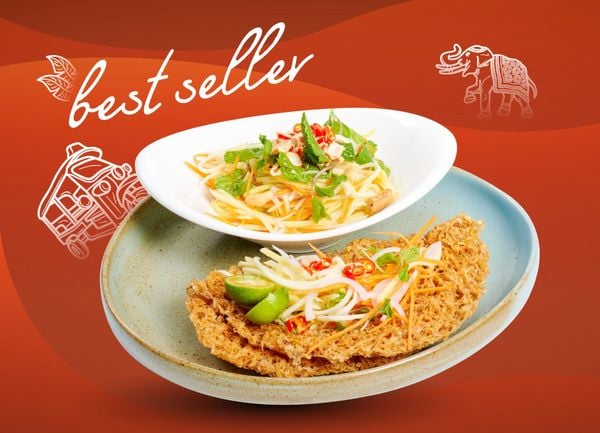  Gỏi xoài xanh với cá trê chiên giòn 