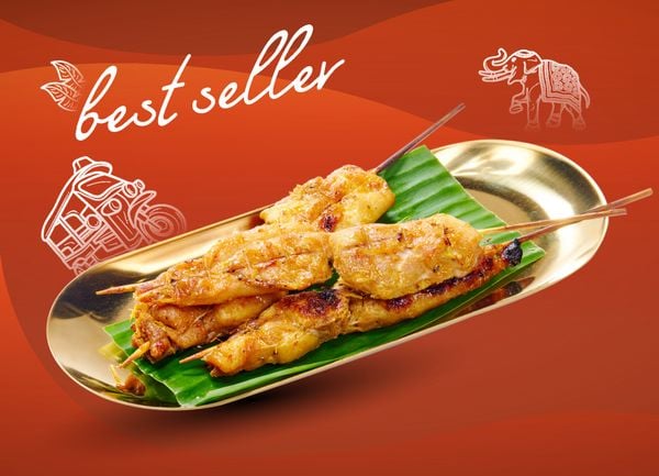  Gà xiên Satay (6 xiên) 