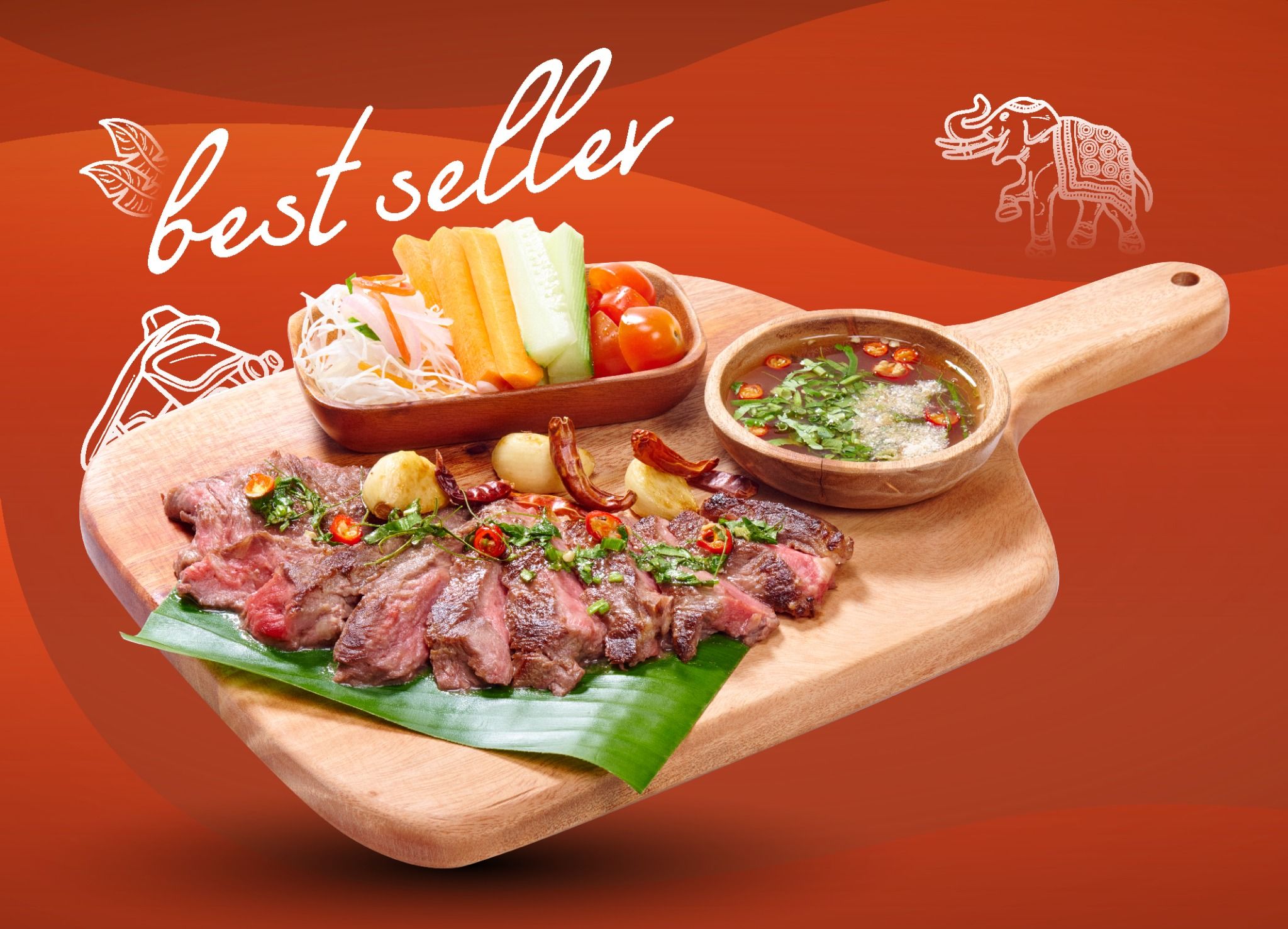  Bò Fuji nướng sốt Thái 