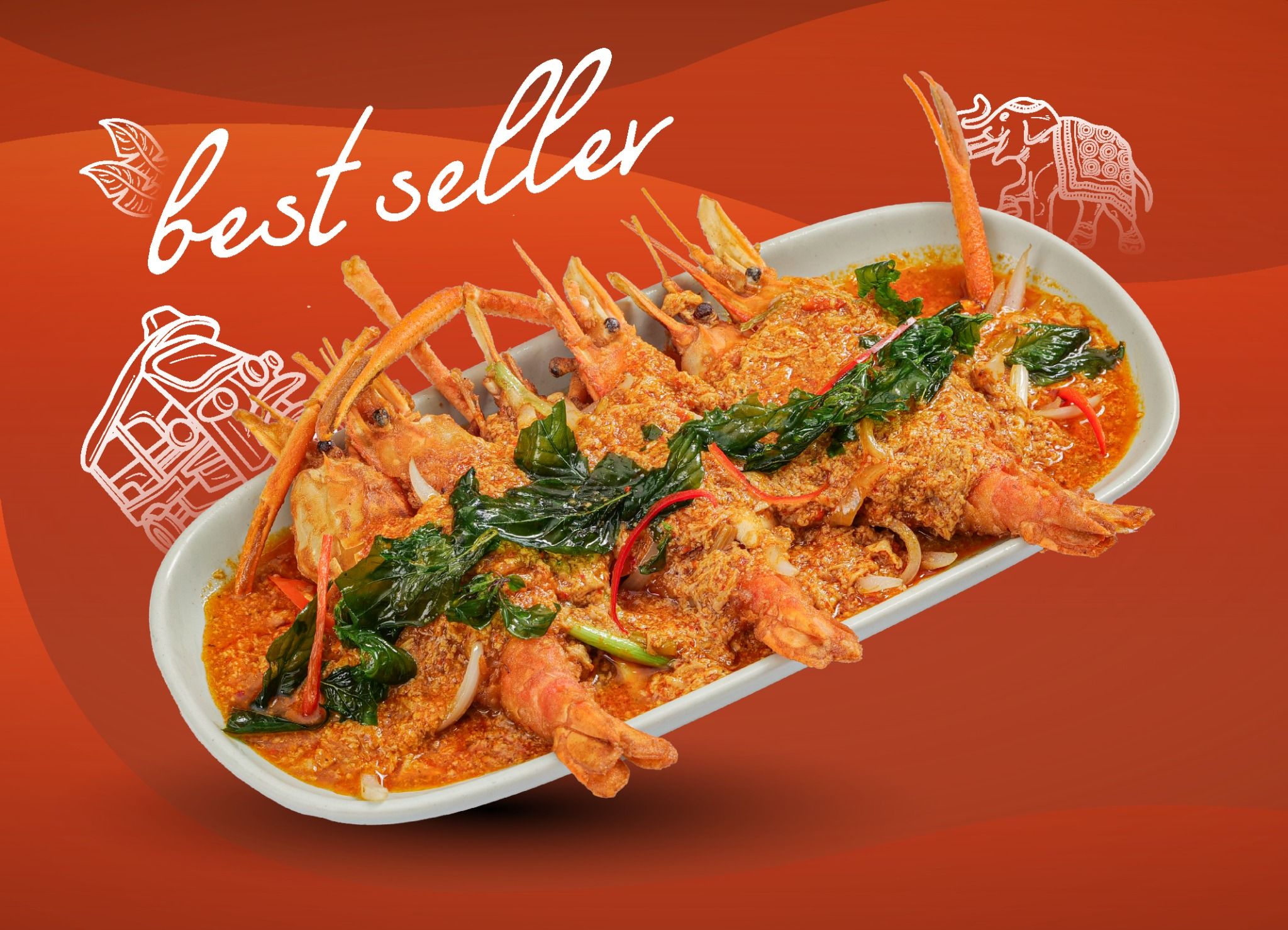  Tôm càng sốt cà ri 