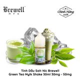  Brewell Green Tea Mylk Shake Salt 30ml Tinh Dầu Vape Mỹ Chính Hãng 