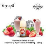  Brewell Strawberry Mylk Shake Salt 30ml Tinh Dầu Vape Mỹ Chính Hãng 