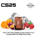  CS25 CS9000 9000 Hơi Lychee Passion Fruit Orange Vape Pod Hút 1 Lần Chính Hãng 