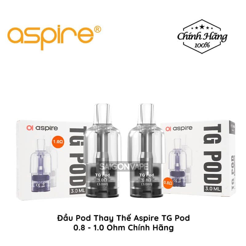  Đầu Pod Thay Thế Aspire Cyber G – TG Pod 0.8 - 1.0 Ohm Chính Hãng 