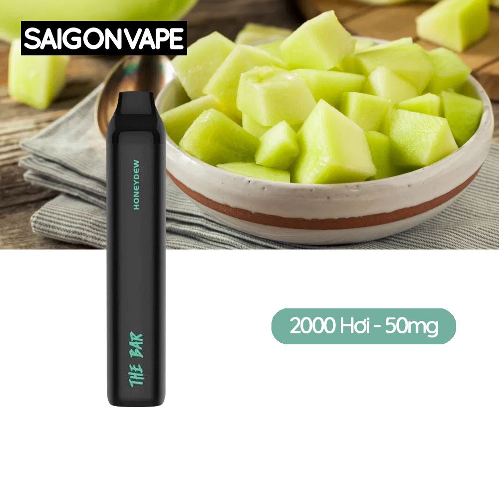 Nevoks The Bar 2000 Hơi Honeydew Vape Pod Dùng 1 Lần Chính Hãng