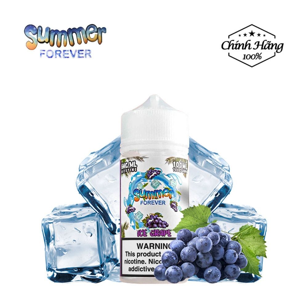 Tinh Dầu Vape Summer Forever Ice Grape 100ml Chính Hãng Vape Authentic
