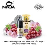  Combo Set 5 Chai Ninja Ice Salt 10ml Tinh Dầu Vape Chính Hãng 