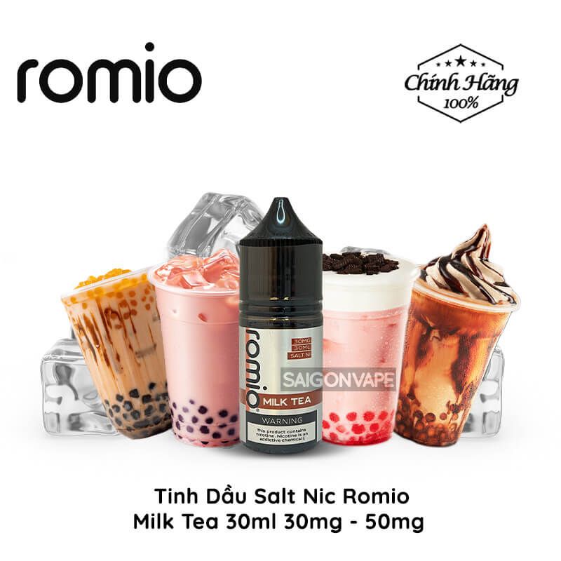  Romio Milk Tea Salt 30ml Tinh Dầu Vape Chính Hãng 