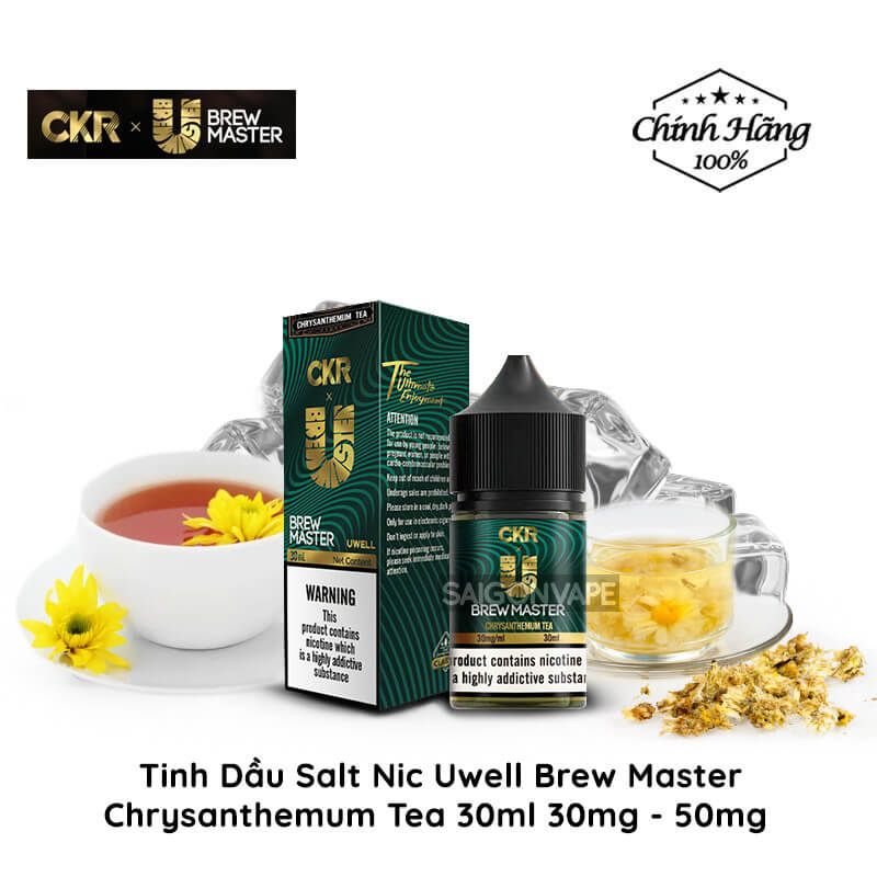  Uwell Brew Master Chrysanthemum Tea Salt 30ml Tinh Dầu Vape Chính Hãng 