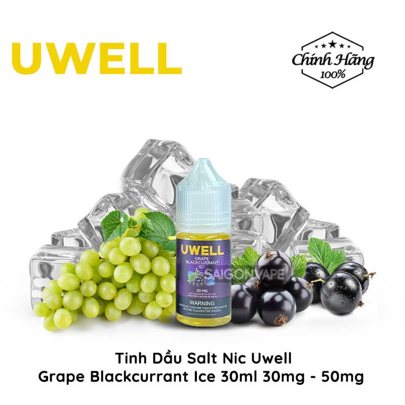  Uwell Grape Blackcurrant Ice Salt 30ml Tinh Dầu Vape Chính Hãng 