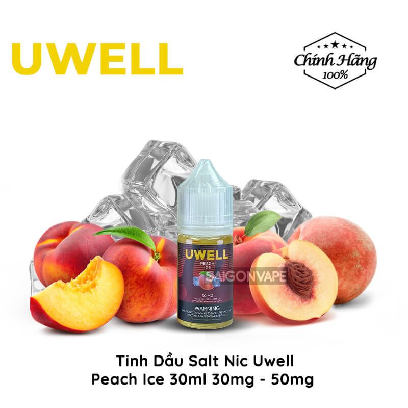  Uwell Peach Ice Salt 30ml Tinh Dầu Vape Chính Hãng 